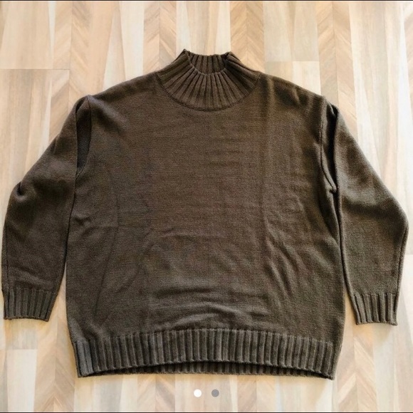 Justone Taupe/Greyish brown Mockneck Sweater - Picture 2 of 4